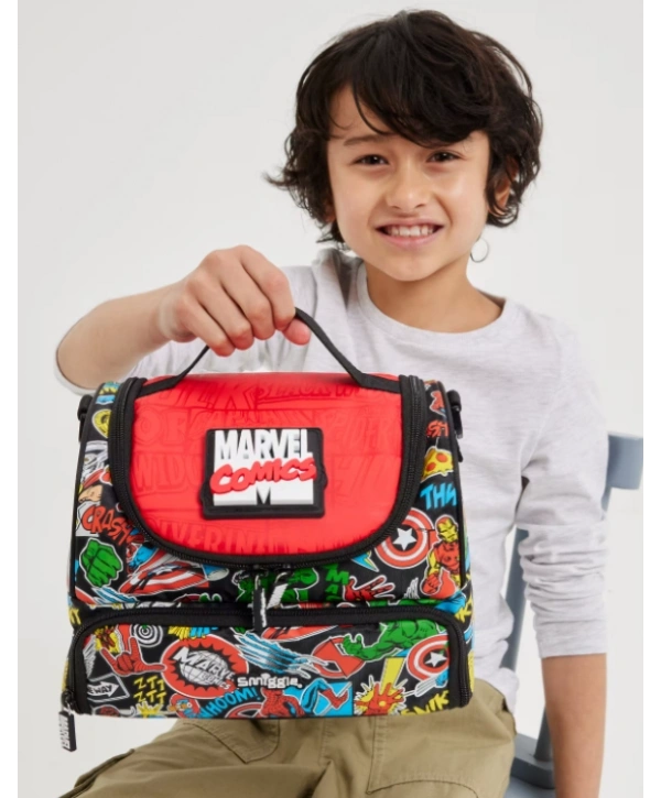 Smiggle - Marvel Comics Çift Katlı Beslenme Çantası