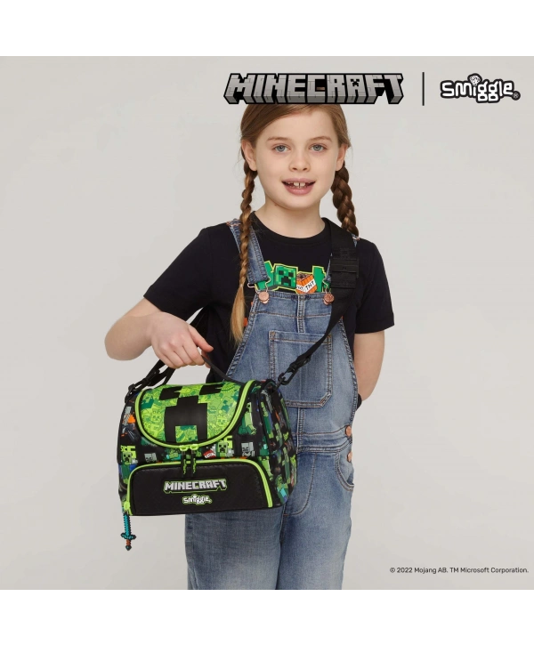 Smiggle - Minecraft Çift Katlı Askılı Beslenme Çantası