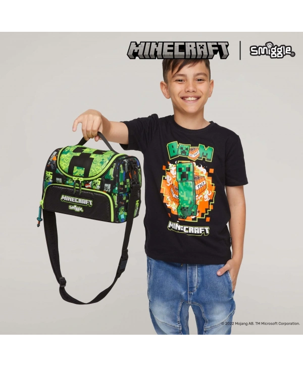 Smiggle - Minecraft Çift Katlı Askılı Beslenme Çantası