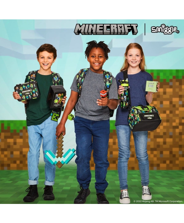 Smiggle - Minecraft Çift Katlı Askılı Beslenme Çantası
