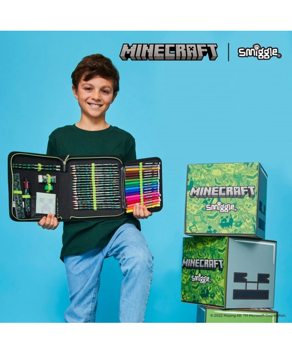Smiggle - Minecraft Kırtasiye Seti ve Kalem Kutusu
