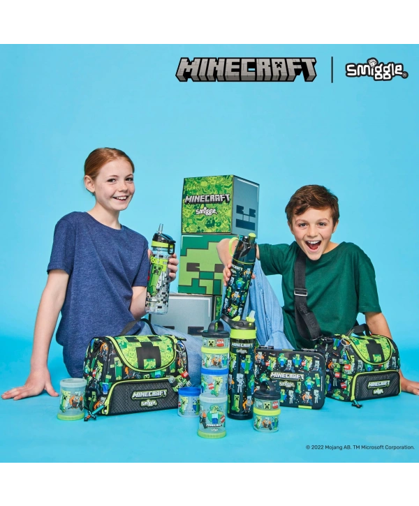 Smiggle - Minecraft Su Püskürtmeli 500ML Çelik Matara