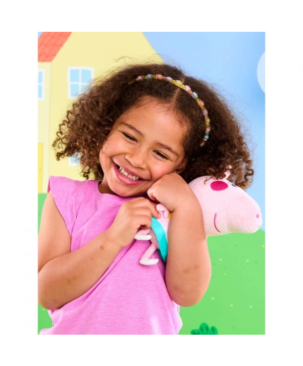 Smiggle - Peppa Pig Çıkarılabilir Oyuncaklı Kreş Okul Sırt Çantası