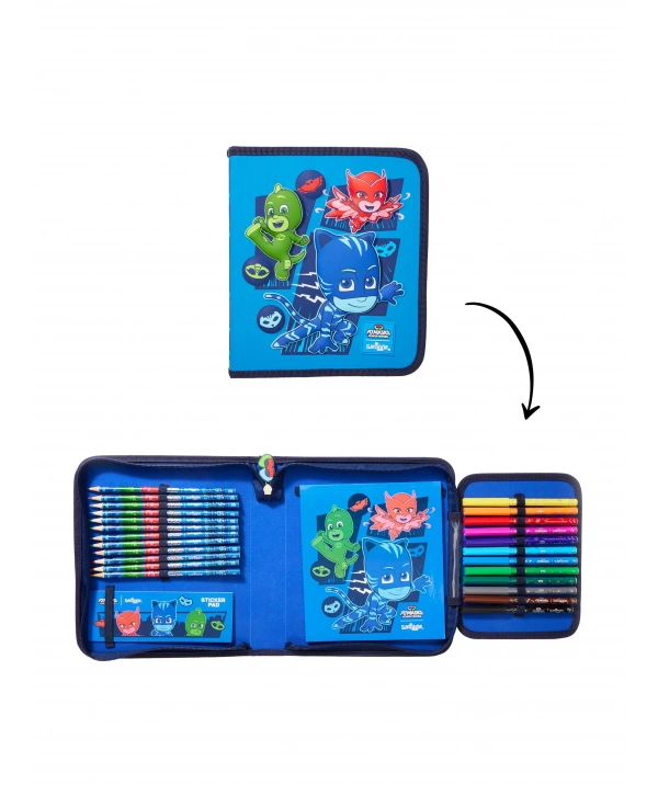 Smiggle - PJ Mask Kırtasiye Seti ve Kalem Kutusu