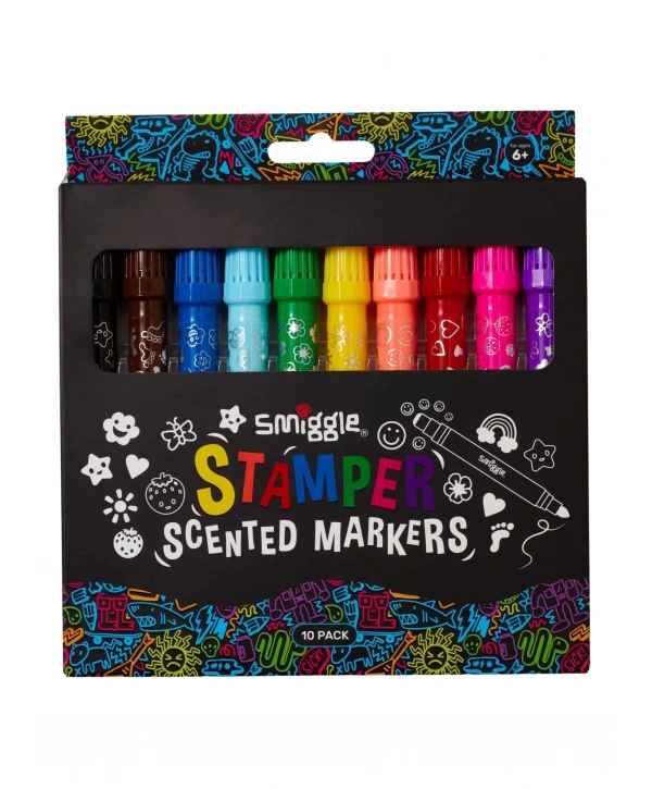 Smiggle - Stamper Kokulu Highlighter İşaretleyici Kalem Seti X10