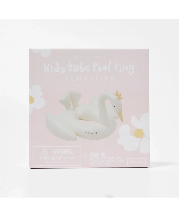 Sunnylife - Prenses Kuğu Çocuk Şişme Deniz ve Havuz Simidi