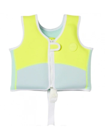 Sunnylife - Çocuk Yüzme Can Yeleği 1-2 Yaş Aqua Neon Yellow