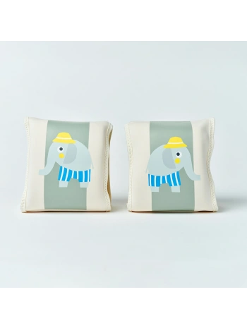 Sunnylife Çocuk Yüzme Kolluğu Eli the Elephant Green Stripe