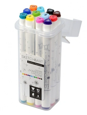 Sketch&Art Çift Taraflı Marker 12li Set