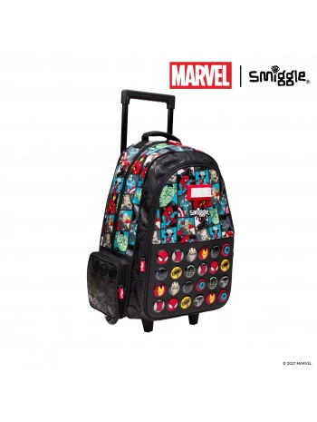 Smiggle - Marvel Çekçekli Işıklı Tekerlekli Çanta