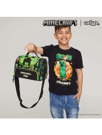 Smiggle - Minecraft Çift Katlı Askılı Beslenme Çantası