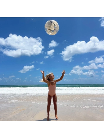 Sunnylife - Cotton Candy Şişme Parıltılı Plaj Topu