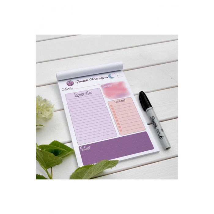 A5 Günlük Planlayıcı - Daily Planner - Ders Çalışma Planlayıcı Defter Uzay Teması