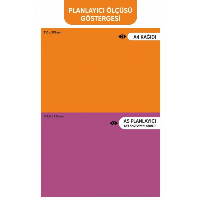 A5 Haftalık Planlayıcı - Weekly Planner - Ders Çalışma Planlayıcı Defter Çiçek Teması