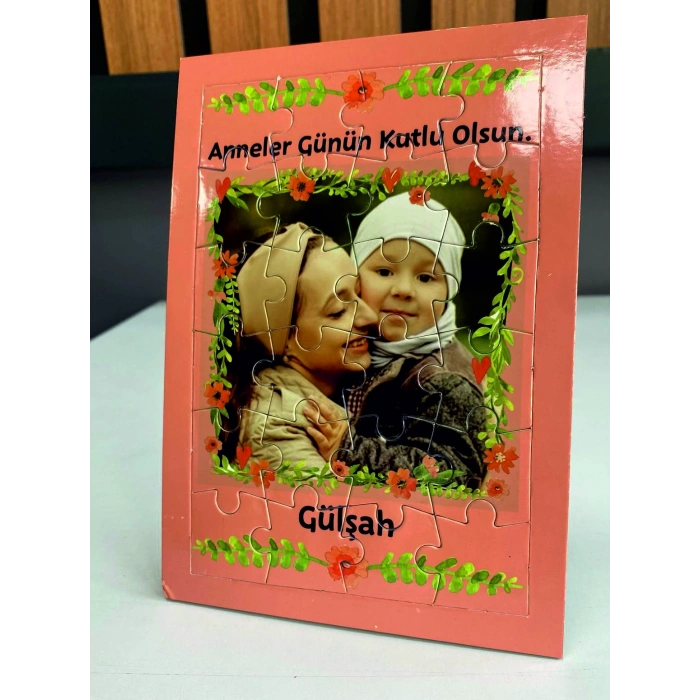 Anneler Günü Fotoğraflı Puzzle Baskısı / A5 ebatında