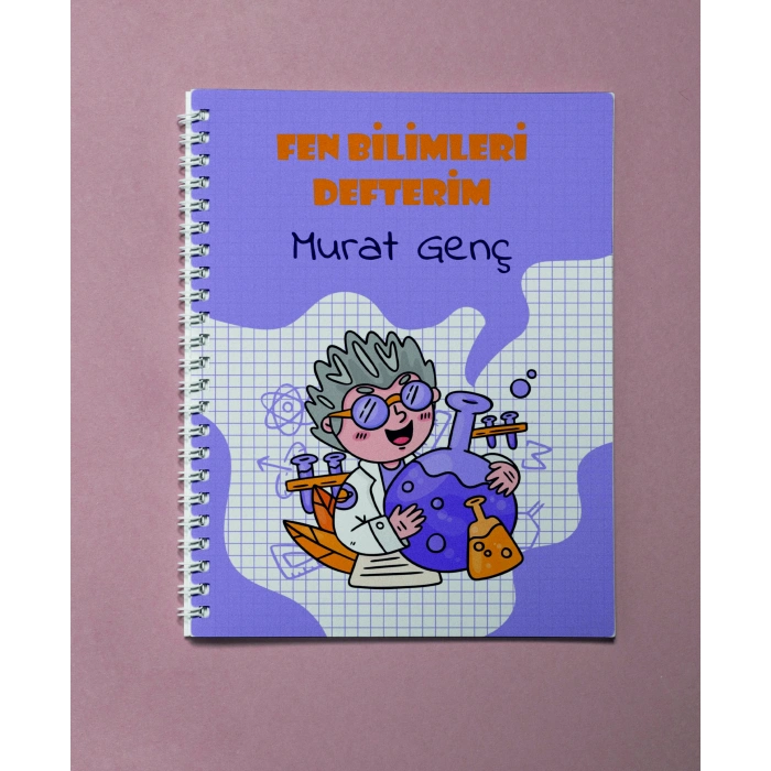 İsme Özel Fen Bilimleri Defteri / Okul Defteri