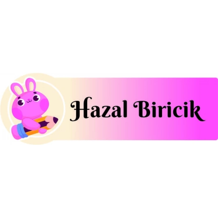 İsme Özel Okul Etiketi Seti