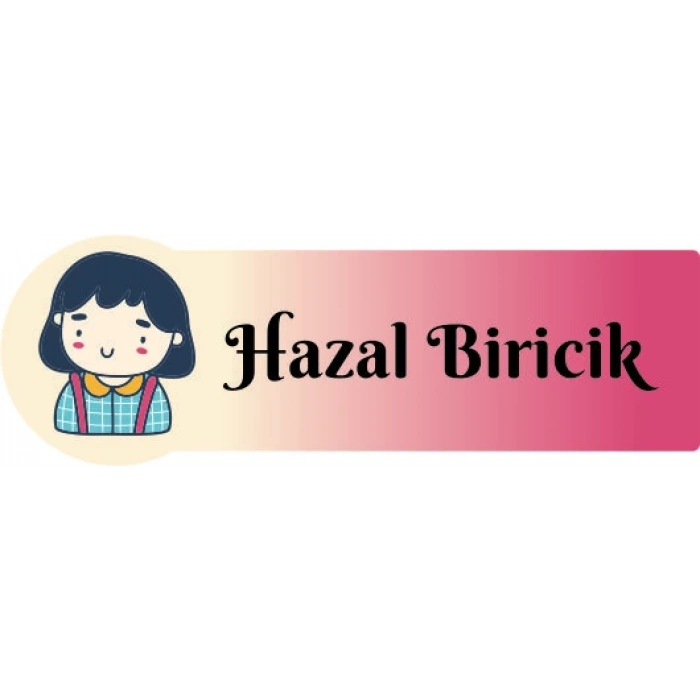 İsme Özel Okul Etiketi Seti