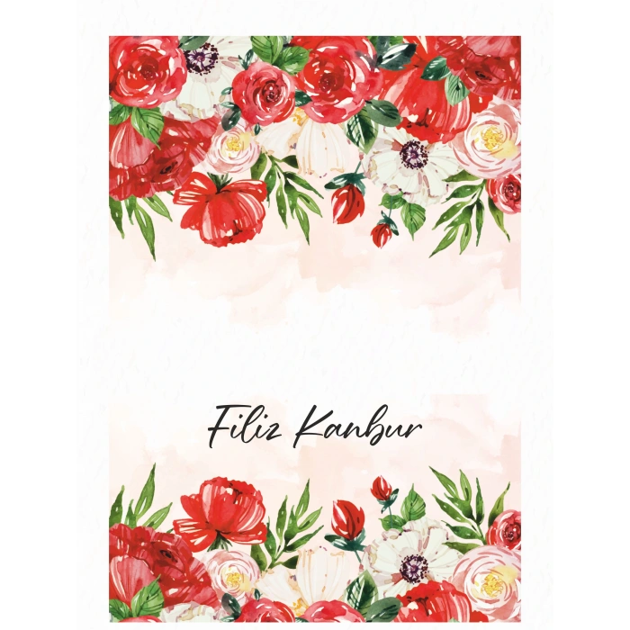 Öğretmen Ajandası / Kırmızı Çiçekli