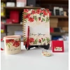 Çiçekli Ajanda Kupa Set