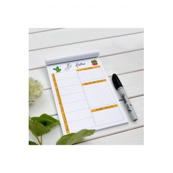 A5 Haftalık Planlayıcı - Weekly Planner - Ders Çalışma Planlayıcı Defter Kaktüs Teması