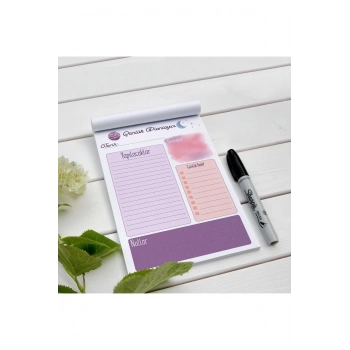 A5 Günlük Planlayıcı - Daily Planner - Ders Çalışma Planlayıcı Defter Uzay Teması