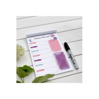A5 Haftalık Planlayıcı - Weekly Planner - Ders Çalışma Planlayıcı Defter Uzay Teması