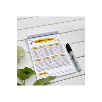 A5 Haftalık Planlayıcı - Weekly Planner - Ders Çalışma Planlayıcı Defter Çiçek Teması