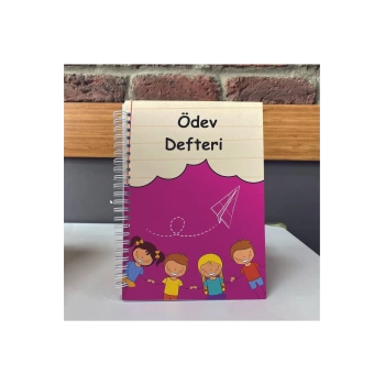 Ödev Defteri / Pembe Defter / Okul Defteri / Çocuk Defteri / Konsept Defter
