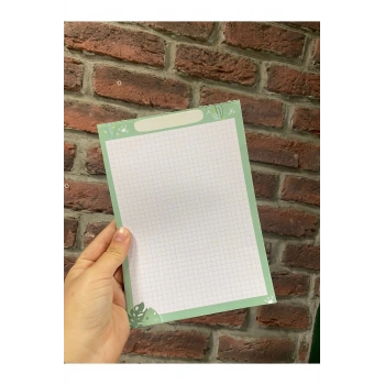 A5 Bloknot/ Notepad / Defter / Planner /Yeşil Yapraklı A5 Notluk