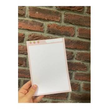 A5 Bloknot/ Notepad / Defter / Planner / Pembe Kalpli A5 Notluk