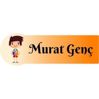 İsme Özel Okul Etiketi Seti