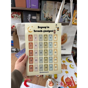 Ramazan Teravih Çizelgesi (A4 Ebatında)