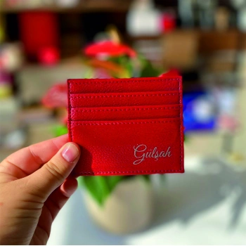 Kırmızı Deri Kartlık