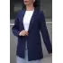 ATLAS KUMAŞ TEK DÜĞME ASTARLI BLAZER CEKET LACİVERT