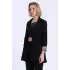 Leopar Astarlı Şal Yaka Blazer Ceket Siyah