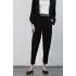 Yüksek Bel Kemerli Havuç Pantolon Siyah