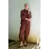Modal Kumaş Gömlek Pantolon İkili Takım-Bordo