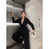SİYAH KUŞAKLI CEKET PANTOLON TAKIM