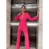 FUŞYA KUŞAKLI CEKET PANTOLON TAKIM