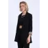 Leopar Astarlı Şal Yaka Blazer Ceket Siyah
