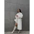 Yün Oversize Buklet Kaban Beyaz