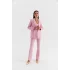 PEMBE CROP BLAZER CEKET PANTOLON TAKIM