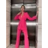 FUŞYA KUŞAKLI CEKET PANTOLON TAKIM