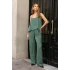 Premium Serisi Askılı Bluz Pantolon Takım-Zümrüt Yeşil