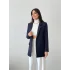 Yün Efekt Tek Düğme Lacivert Blazer Ceket