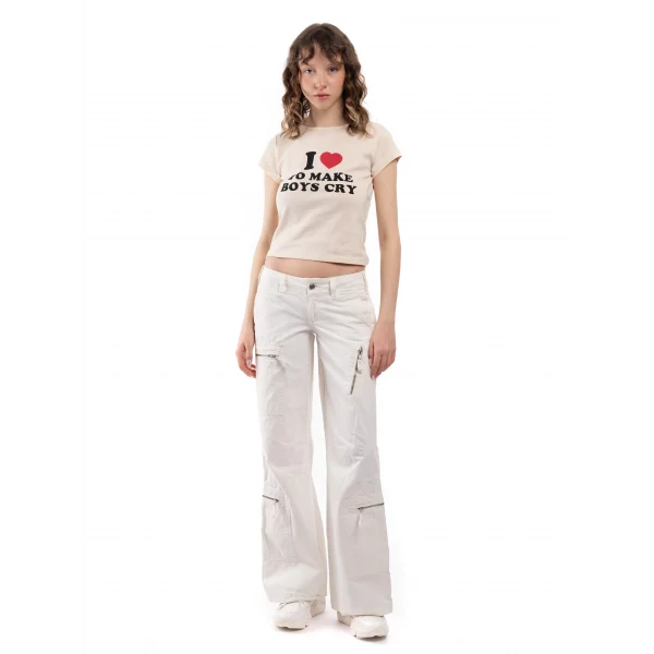 Orjinal Marka Ekru T_shirt