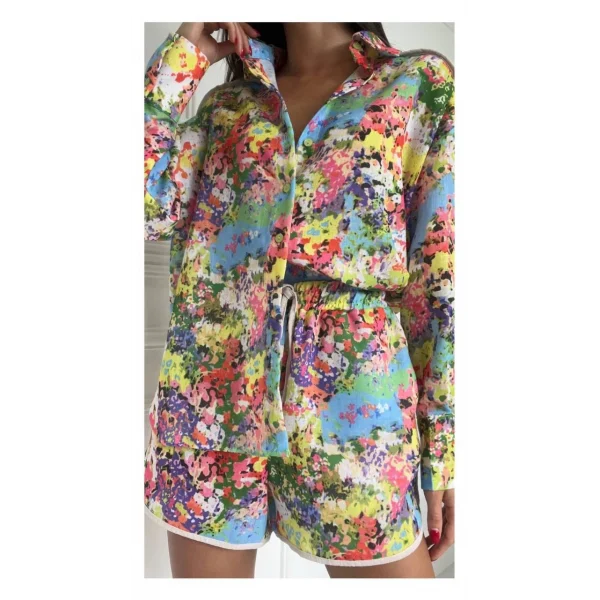 Pamuklu Şort Gömlek Takım