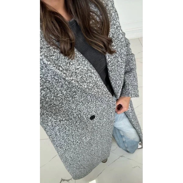 UZUN ASTARLI BUKLET KABAN GRİ