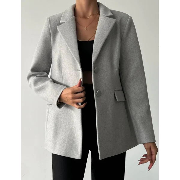 İTHAL KUMAŞ TAŞ RENK KAŞE CEKET